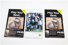 Tom Weiskopf Emerald Coast Classic Caddy Bib w/Signed Ball, Badge, Ydg Books, etc. - Ralph Hackett Collection