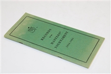1934-1984 Augusta National Records of the Masters Tournament Booklet