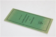 1934-1984 Augusta National Records of the Masters Tournament Booklet