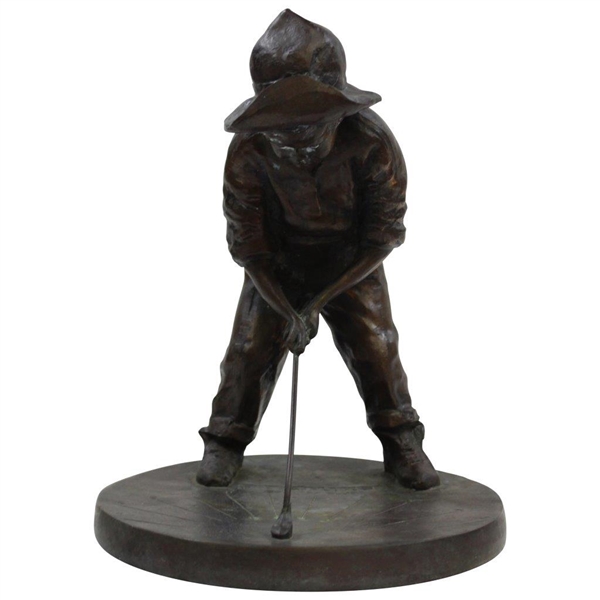 Pinehurst Putter Boy Bronze Statue - Early Non Copper Plated Version
