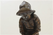 Pinehurst Putter Boy Bronze Statue - Early Non Copper Plated Version