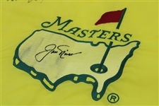 Jack Nicklaus & Tom Watson Signed 1997 Masters Embroidered Flag JSA ALOA