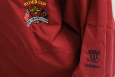 1999 Ryder Cup Lot w/Pullover, Badge, Manual, Hole 17 Marshal Band, Spec Guide & Program