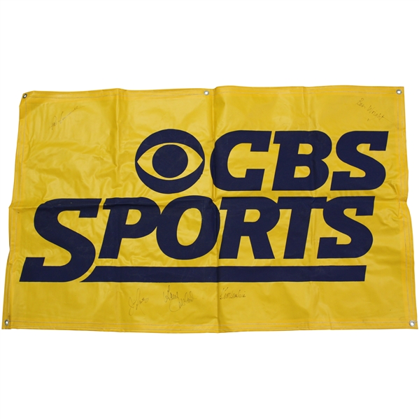 Large CBS Banner Signed by Nantz, Venturi, Wright, Summerall & McCord JSA ALOA