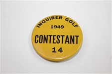 1949 Philadelphia Inquirer Inv. at Whitemarsh Contestant Badge & Handbook - Rod Munday Collection