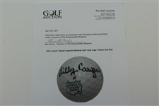 Billy Casper Signed Augusta National Golf Club Logo Titleist Golf Ball JSA ALOA