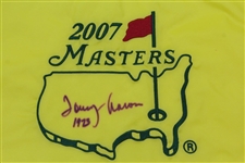 Tommy Aaron Signed 2007 Masters Embroidered Flag with '1973' JSA ALOA