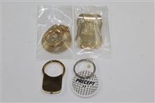 Hogan Co. Money Clip & Key Ring with Top Flite Key Ring In Box & Precept 11 Key Ring