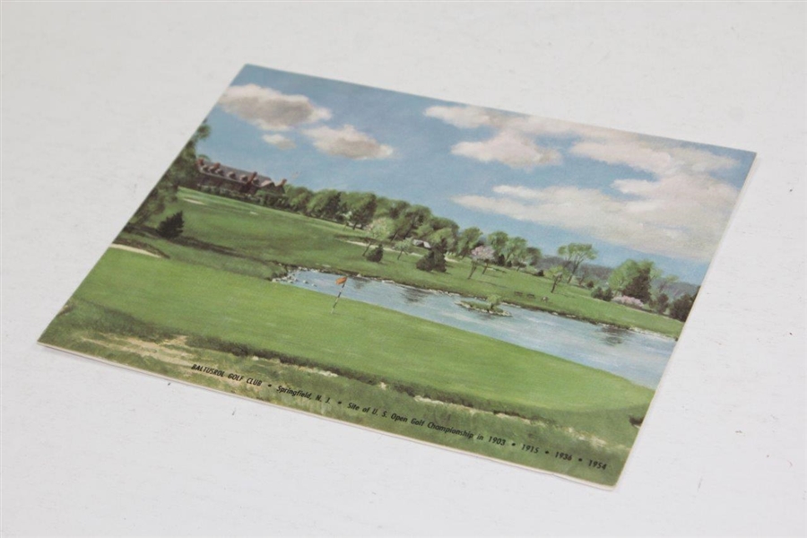 1954 Baltusrol Golf Club 'Site of US Open Championships' Christmas Card
