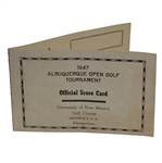 1947 Albuquerque Open Golf Tournament Official Score Card - Univ. of New Mexico Golf Course