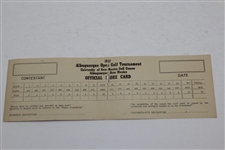 1947 Albuquerque Open Golf Tournament Official Score Card - Univ. of New Mexico Golf Course