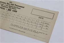 1947 Albuquerque Open Golf Tournament Official Score Card - Univ. of New Mexico Golf Course