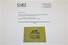 Tommy Aaron Signed 2007 Masters Embroidered Flag with '1973' JSA ALOA