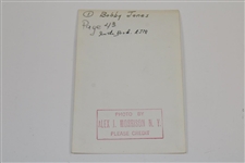 Bobby Jones Original Sequence Photo Used in Alex Morrison Book with Stamp Pg 43