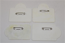 Four (4) Different Caddy Badges For Nissan/La Open - 1994, 1996, 1997, & 1999 - Early Tiger - Bob Burns Collection