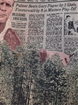 Large Arnold Palmer Beats Player & Finsterwald in Masters Playoff Throw Blanket