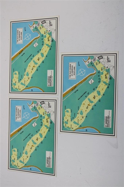 Thirty-Three (33) The Old Course St. Andrews Scorecards with Four (4) St. Andrews Postcards