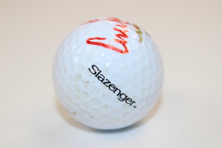 Corey Conners Signed Slazenger MONEY Logo Golf Ball JSA ALOA