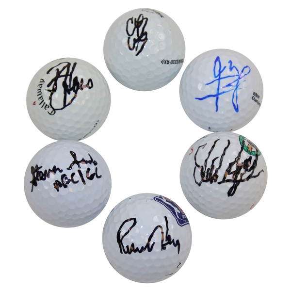 Six (6) Signed Golf Balls JSA ALOA