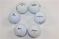 Six (6) Signed Golf Balls JSA ALOA