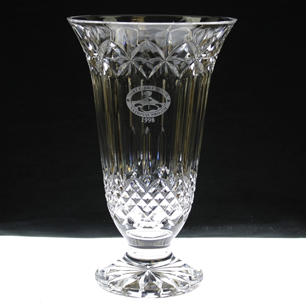 Payne Stewarts 1998 Pebble Beach Pro-Am Waterford Crystal Vase Trophy