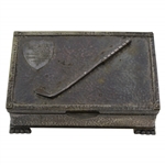 1935 Silver Cigarette Box Cliff Haven Golf Club Championship Won By Patricia Cashman