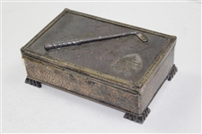 1935 Silver Cigarette Box Cliff Haven Golf Club Championship Won By Patricia Cashman