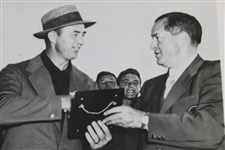 Bobby Jones, Sam Snead & Jack Burke at 1952 Masters Wire Photo
