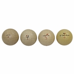 Four Wilson Rubber Core Dimple Golf Balls - 1920s-1960s
