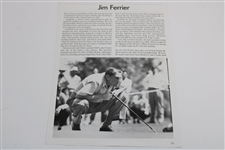 Dow Finsterwald Signed Black and White Magazine Page JSA #UU13657