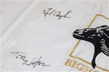 Payne Stewart, Fred Couples, Watson & Azinger Signed Skins Game at Bighorn Course Flag JSA #B58591