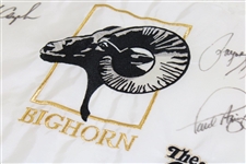 Payne Stewart, Fred Couples, Watson & Azinger Signed Skins Game at Bighorn Course Flag JSA #B58591