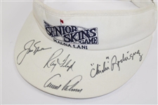 Arnold Palmer, Jack Nicklaus, Floyd & Chi-Chi Rodriguez Signed Senior Skins Visor JSA ALOA