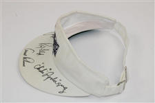 Arnold Palmer, Jack Nicklaus, Floyd & Chi-Chi Rodriguez Signed Senior Skins Visor JSA ALOA