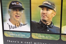 Sergio Garcia, O'Meara, Duval & Fred Couples Signed 1999 Skins Poster JSA #B47370