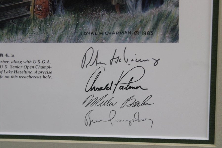 Arnold Palmer with 3 Others 1983 US Senior Open Hazeltine Ltd Ed Poster - Framed