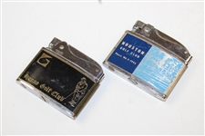 Two (2) Classic Howard Club with Scorecard Lighters - Houston Golf Club & Hanno Golf Club