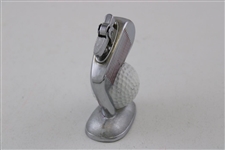 Classic Silver Colored Golf Iron Head with Golf Ball Themed Lighter