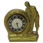 Vintage Golfer Putting Themed Clock