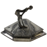 Metal Women Golfer Makeup Case