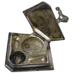 Metal Women Golfer Makeup Case