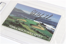 Phil Mickelson Signed Pebble Beach Scorecard PSA/DNA #83957792