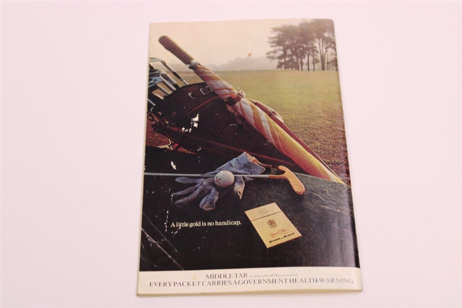 1975 Walker Cup at The Old Course St. Andrews Official Program