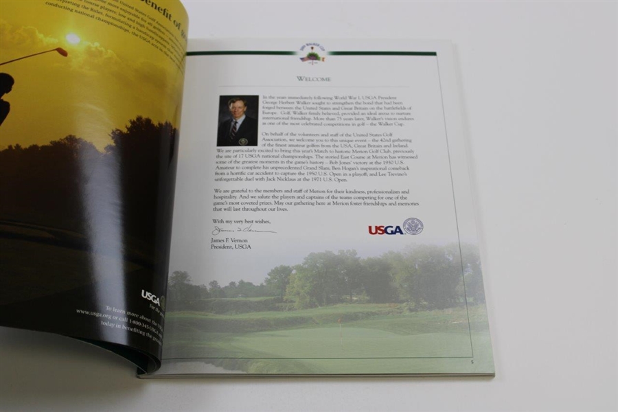 2009 Walker Cup at Merion Golf Club Official Program