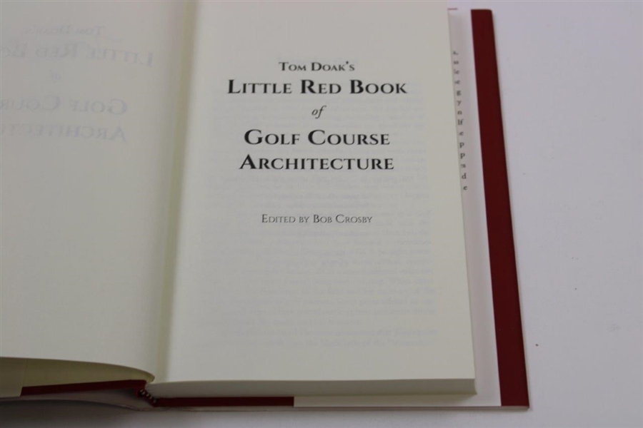 Tom Doak Signed 2017 'Little Red Book of Golf Course Architecture' 