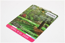 2020 Masters Tournament SERIES Badge #Q04401 - Dustin Johnson Winner