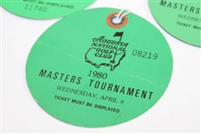 Three (3) 1980 (Wed) & 1983 (Tues.) Masters Tournament Tickets