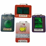1992, 1993, 1994 & 1996 Masters Tournament SERIES Badges - Couples, Langer, Olazabal & Faldo