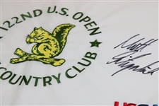 Matt Fitzpatrick Signed 2022 US Open at The Country Club Embroidered Flag JSA ALOA