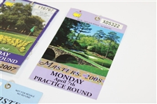 2006, 2007, 2008, 2009 & 2021 Masters Tournament Tickets